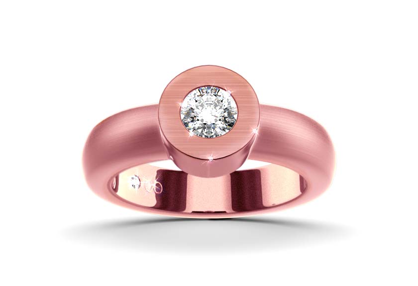 rose gold - round - mattiert