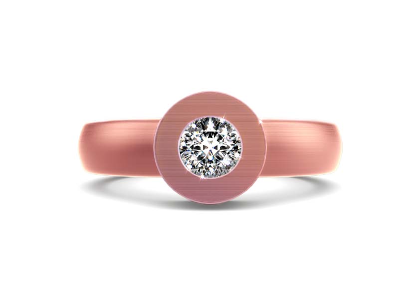 rose gold - round - mattiert