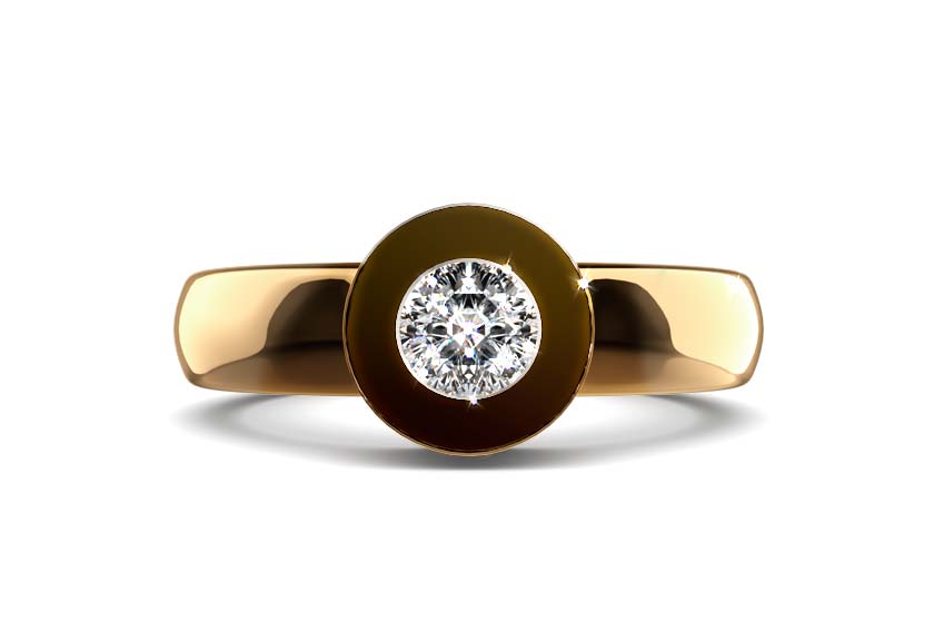 yellow gold - round - poliert