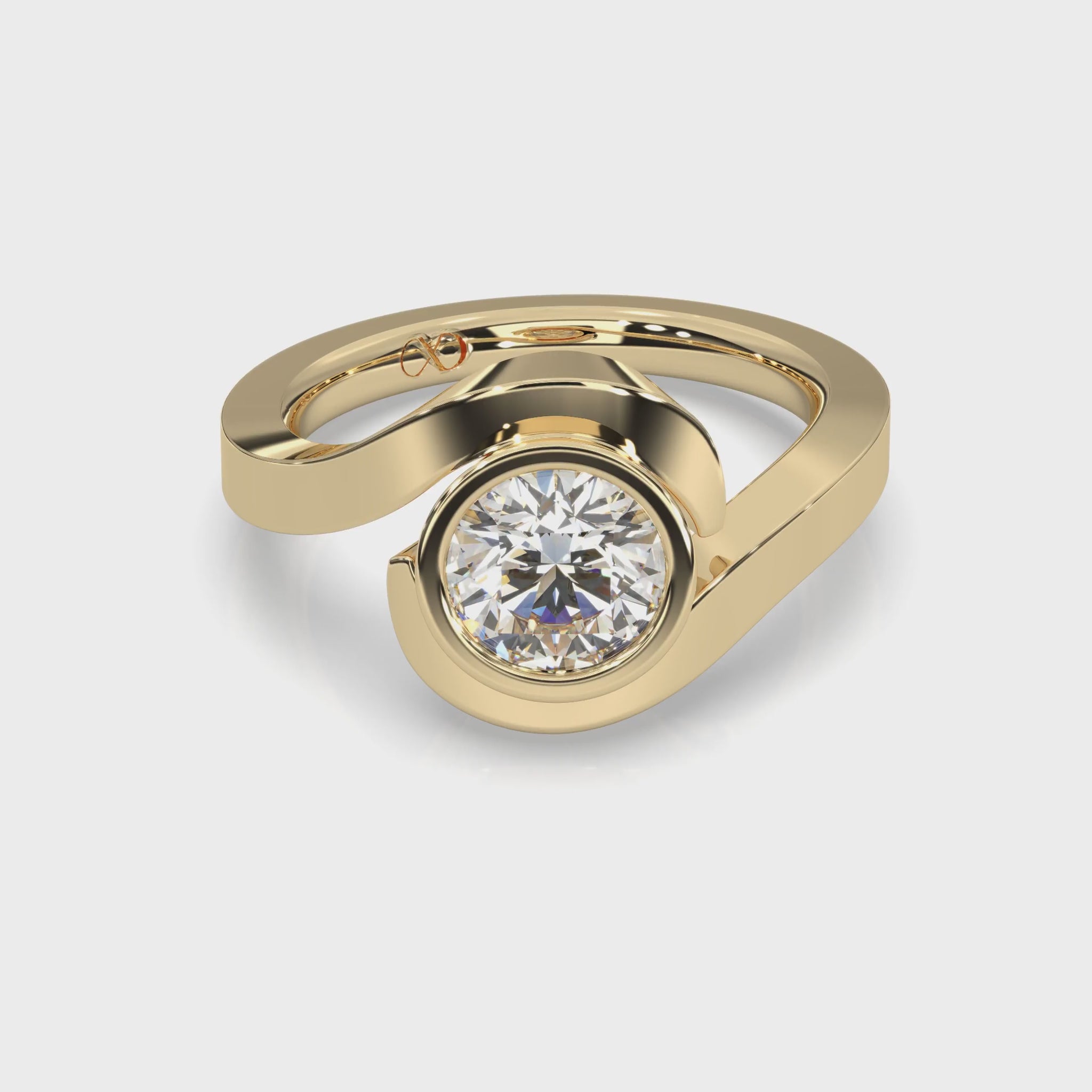 yellow gold - round - poliert