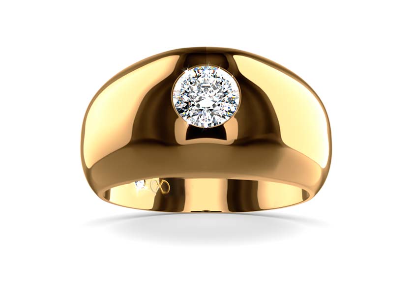 yellow gold - round - poliert