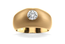 yellow gold - round - mattiert