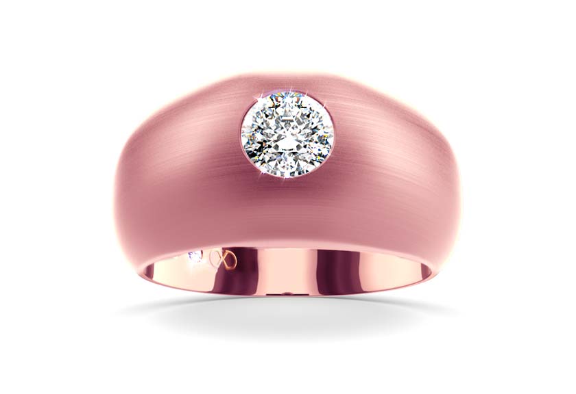 rose gold - round - mattiert