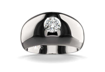 white gold - round - schwarz rhodiniert