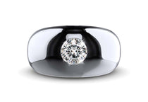 white gold - round - poliert