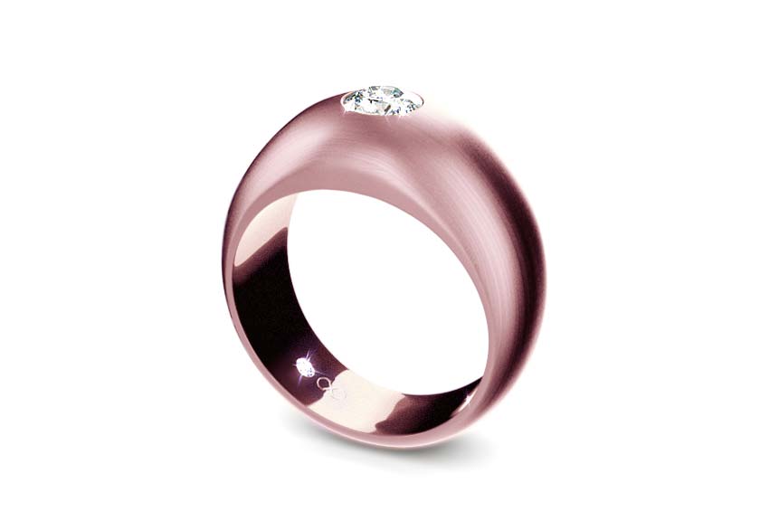 rose gold - round - mattiert