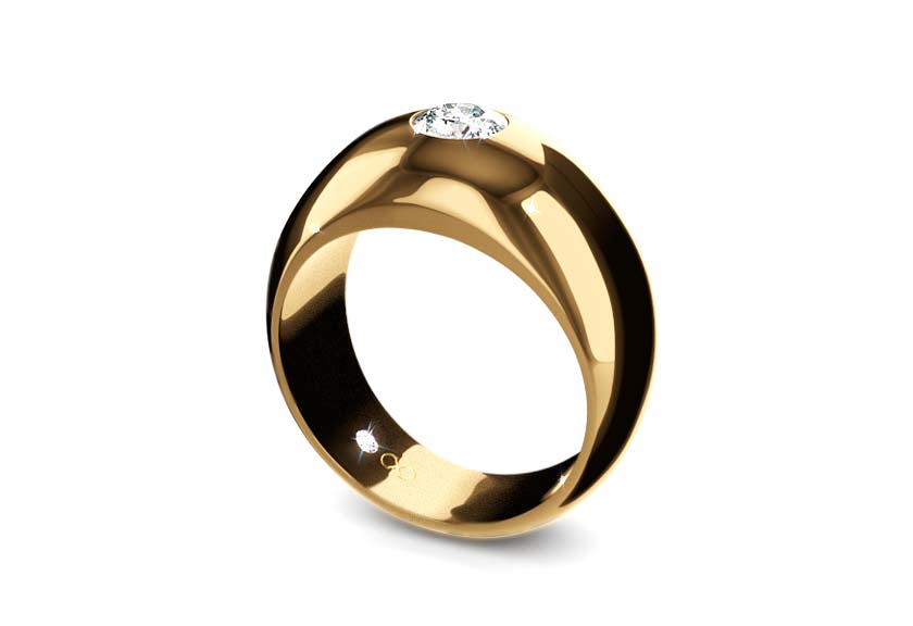 yellow gold - round - poliert