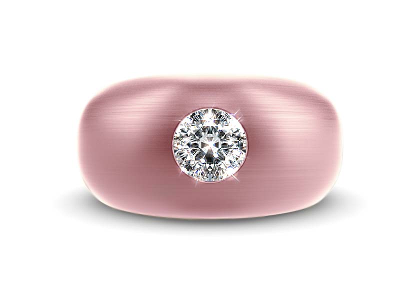 rose gold - round - mattiert