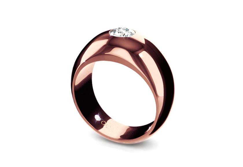 rose gold - round - poliert