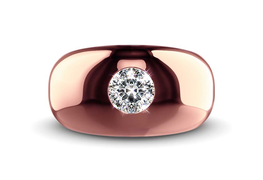 rose gold - round - poliert