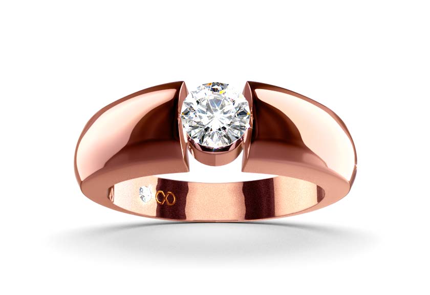 rose gold - round - poliert