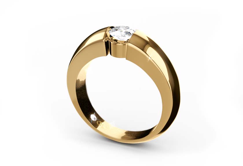 yellow gold - round - poliert