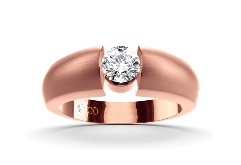 rose gold - round - mattiert