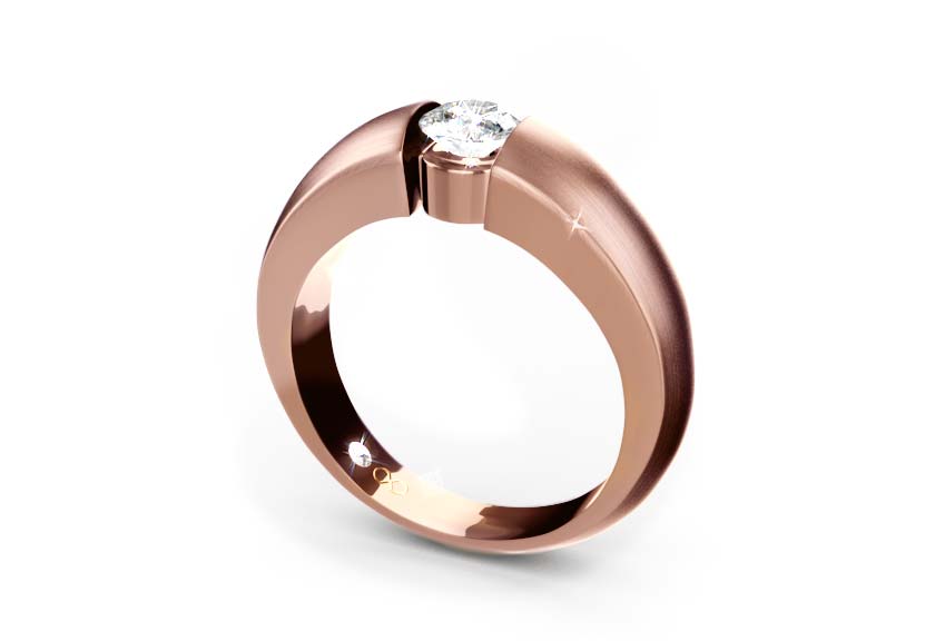 rose gold - round - mattiert