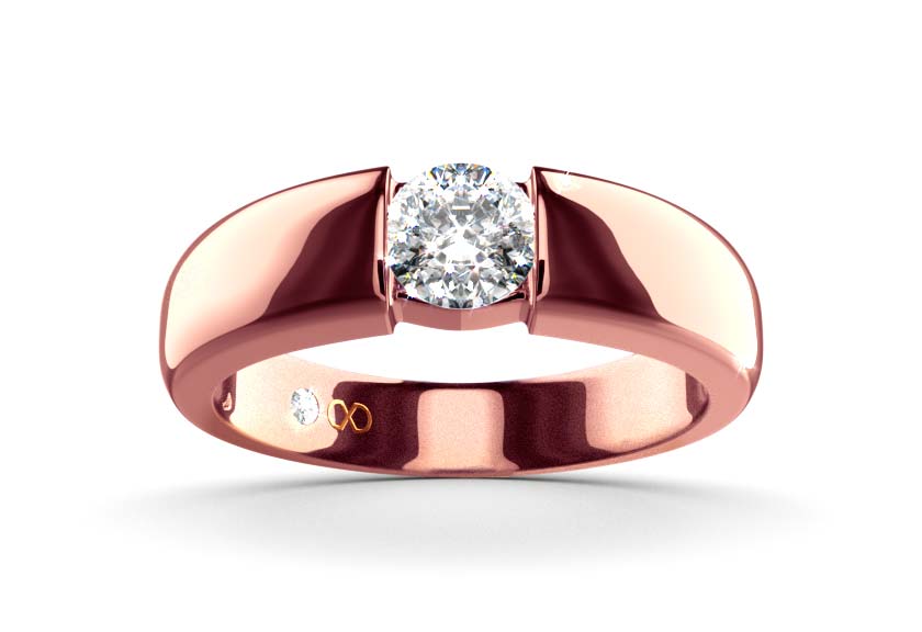 rose gold - round - poliert