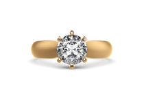 yellow gold - round - mattiert