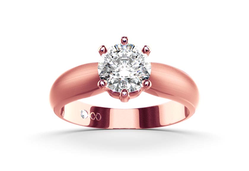 rose gold - round - mattiert