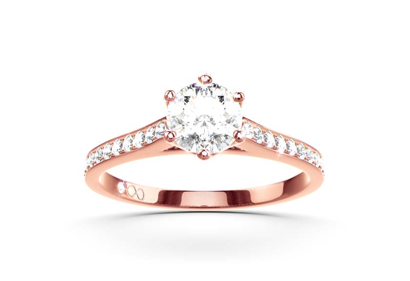 rose gold - round - poliert