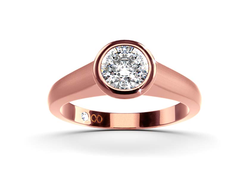 rose gold - round - mattiert