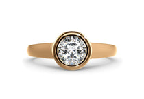 yellow gold - round - mattiert