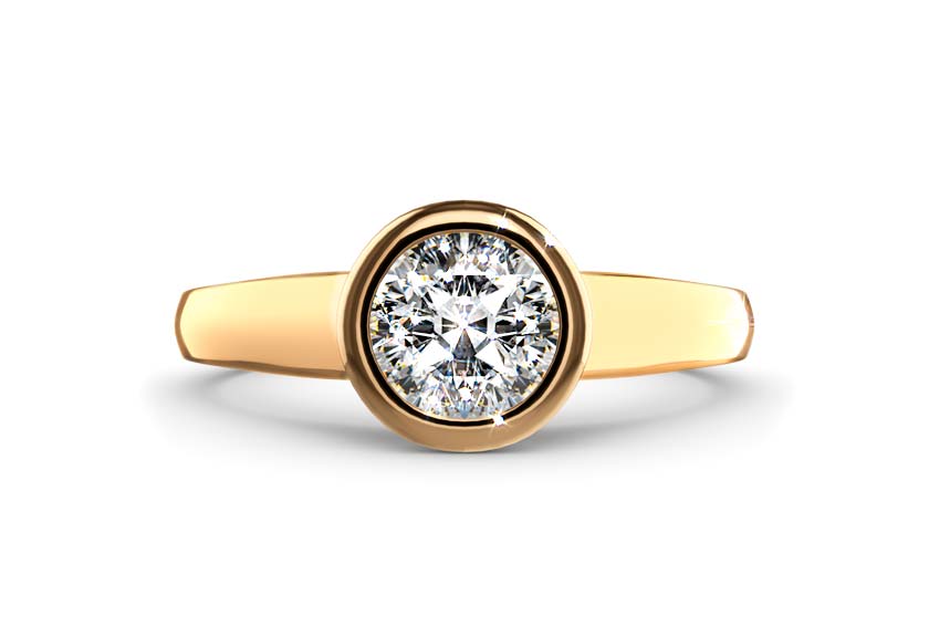 yellow gold - round - poliert