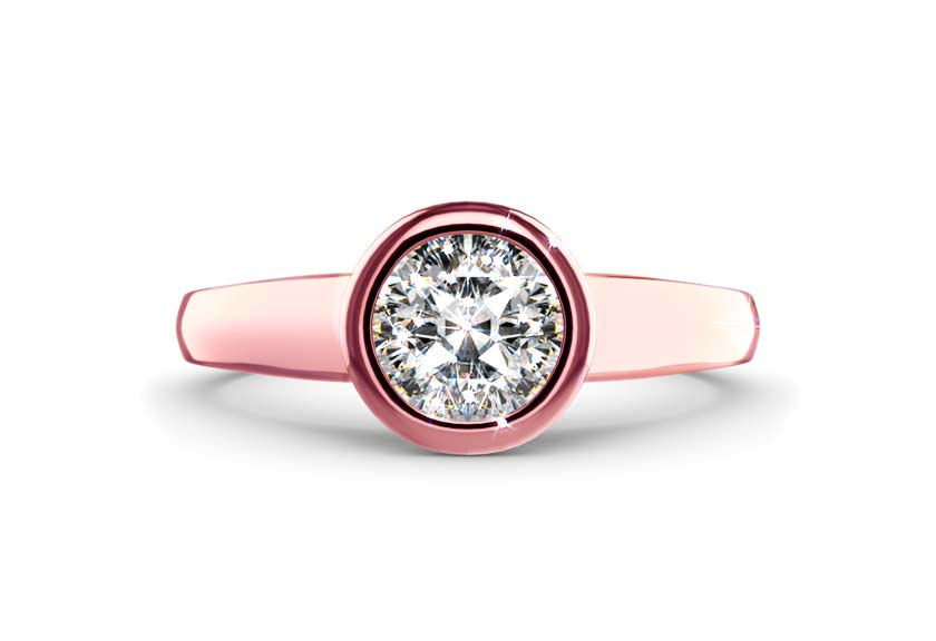 rose gold - round - poliert