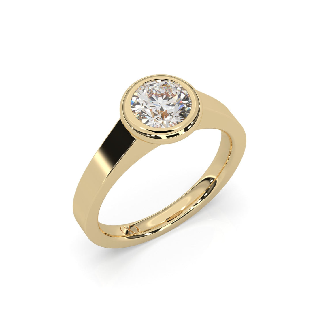 yellow gold - round - poliert