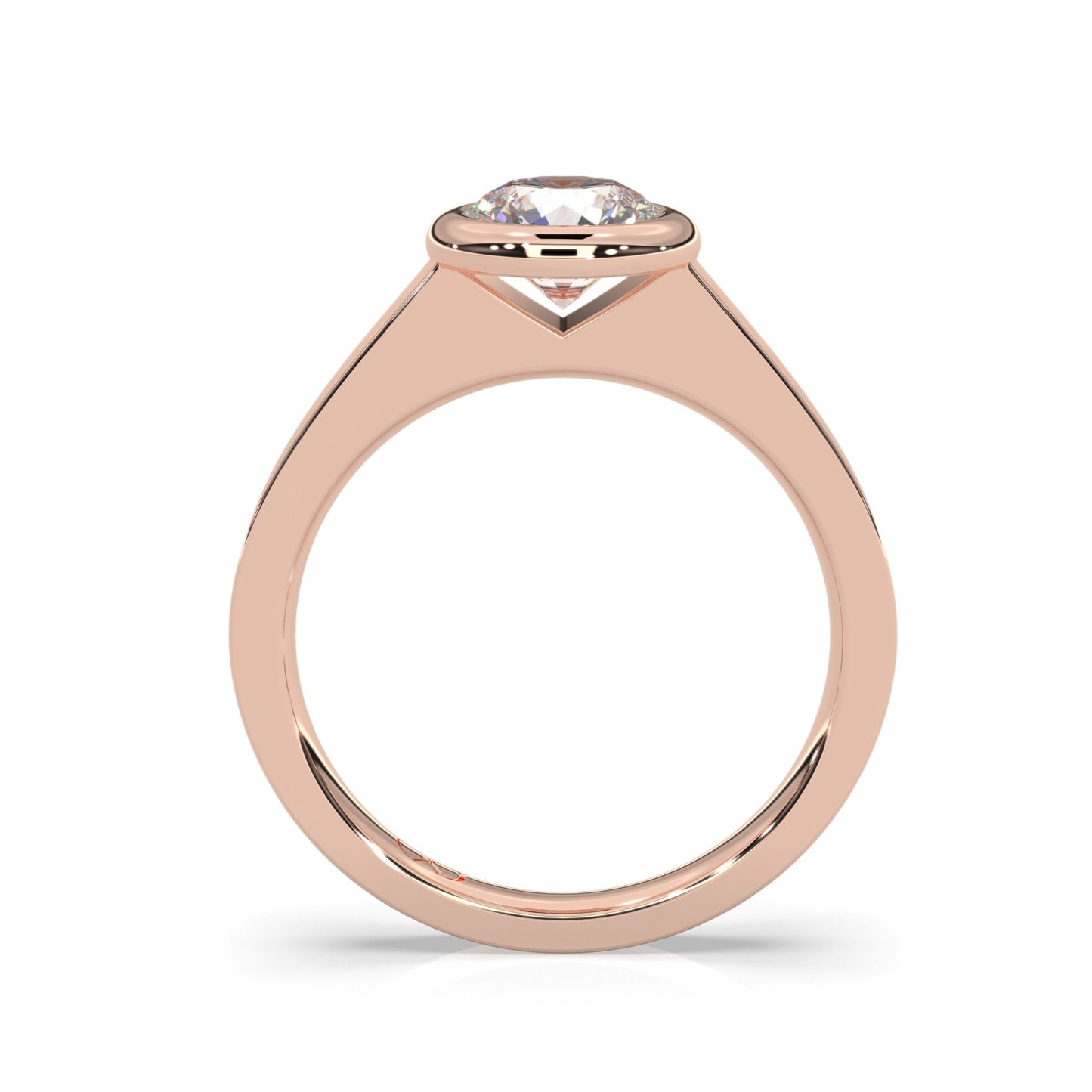 rose gold - round - poliert