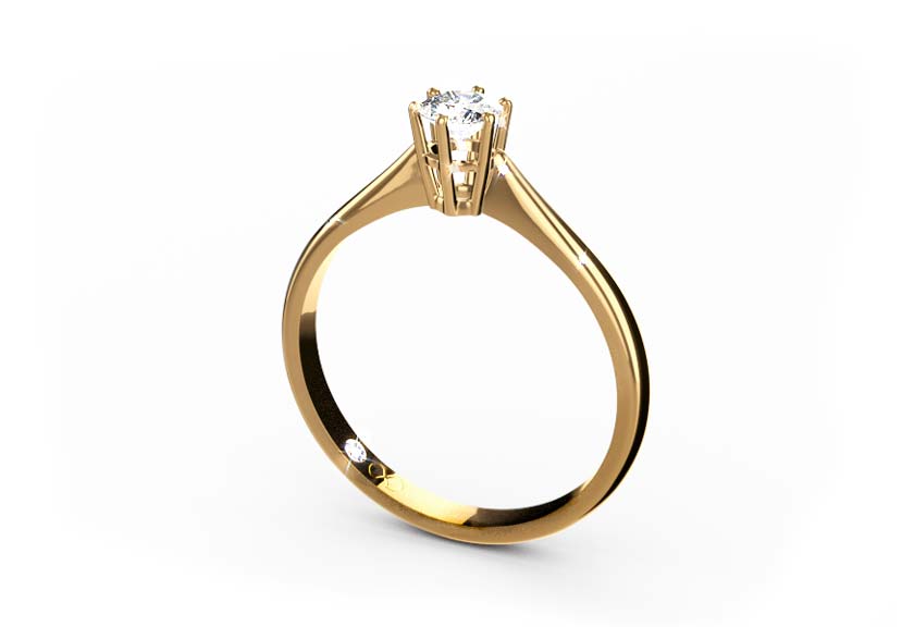 yellow gold - round - poliert