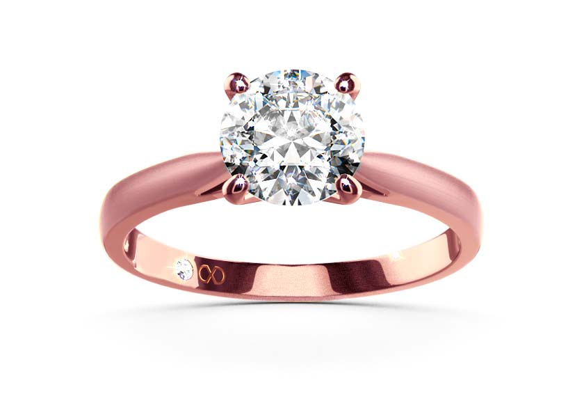 rose gold - round - mattiert