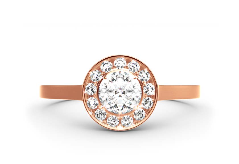 rose gold - round - mattiert