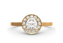 yellow gold - round - mattiert