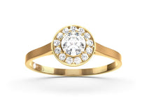 yellow gold - round - mattiert