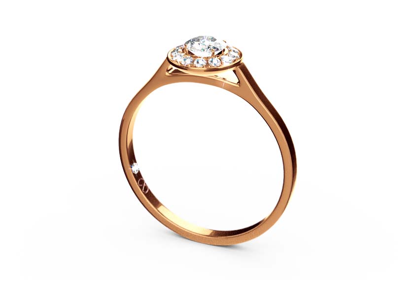 rose gold - round - mattiert