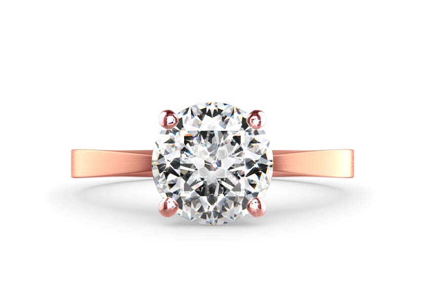 rose gold - round - mattiert