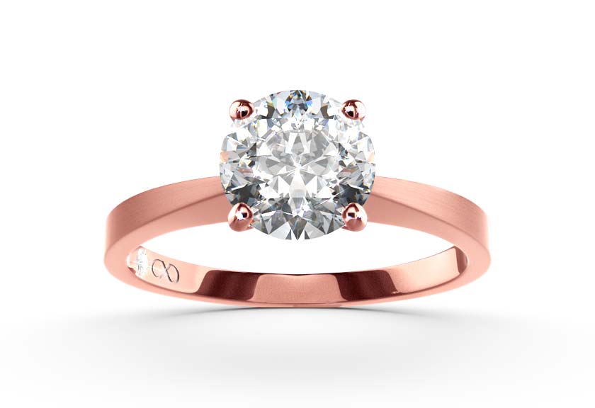 rose gold - round - mattiert