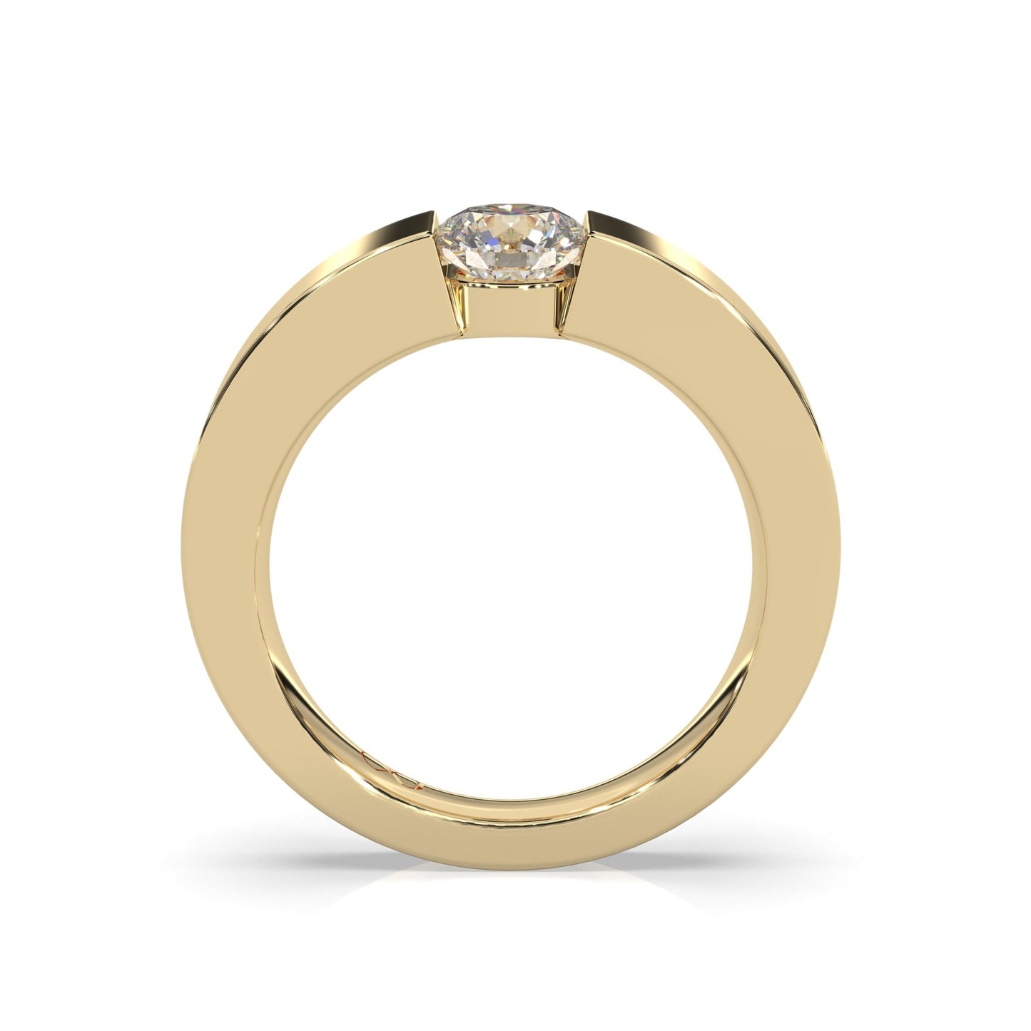 yellow gold - round - poliert