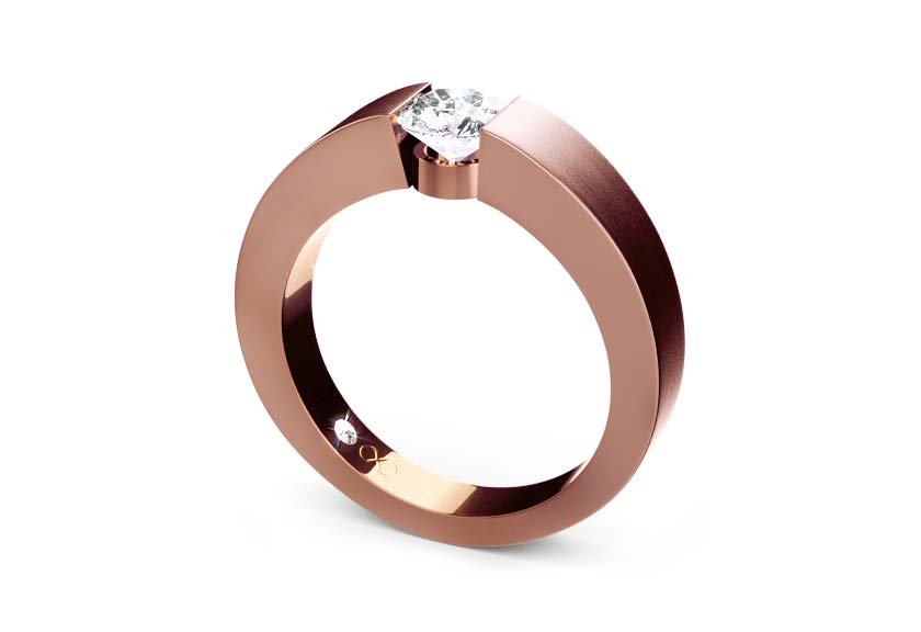 rose gold - round - mattiert