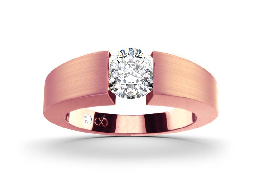 rose gold - round - mattiert