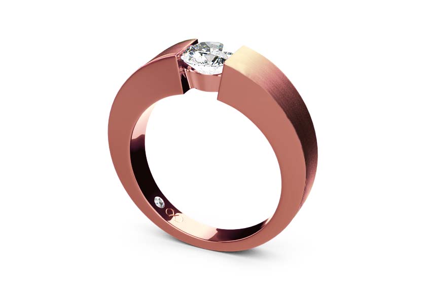 rose gold - round - mattiert