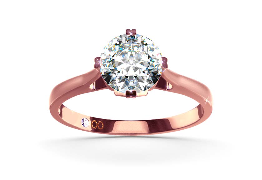 rose gold - round - mattiert