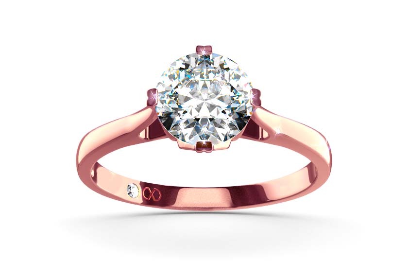 rose gold - round - poliert