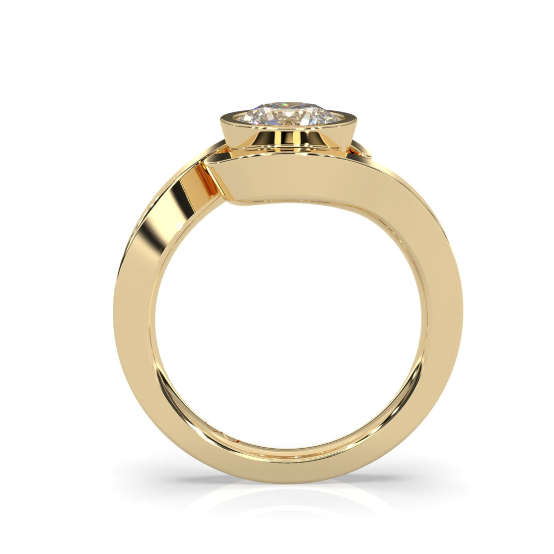 yellow gold - round - poliert