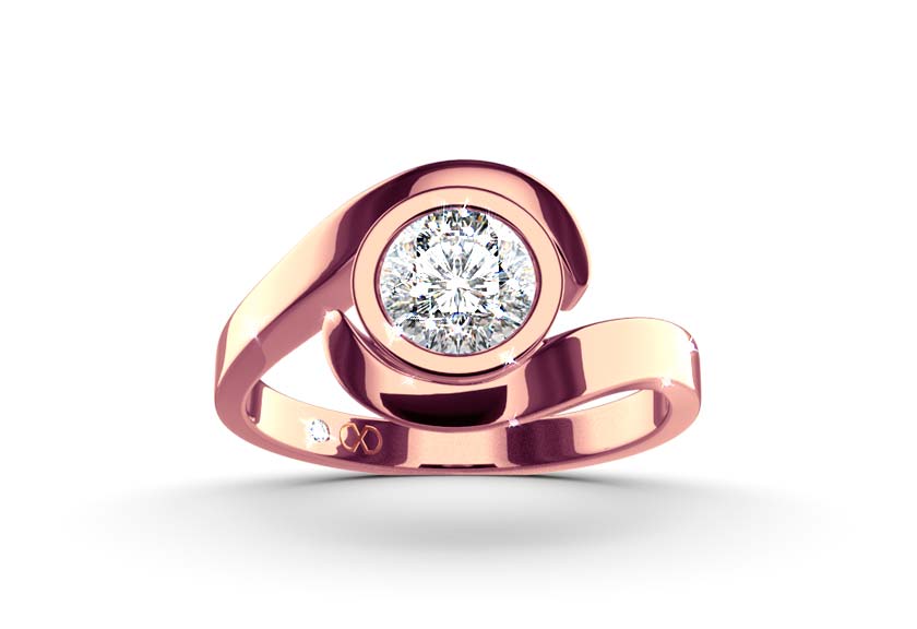 rose gold - round - poliert