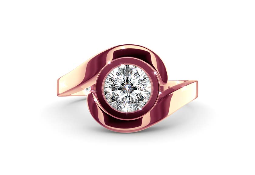 rose gold - round - poliert