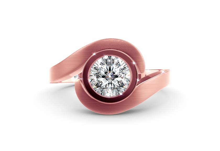 rose gold - round - mattiert