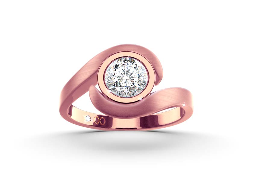 rose gold - round - mattiert