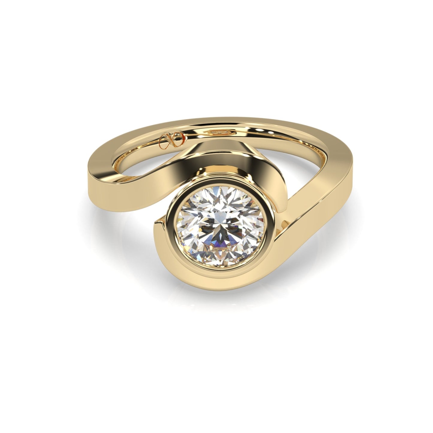 yellow gold - round - poliert