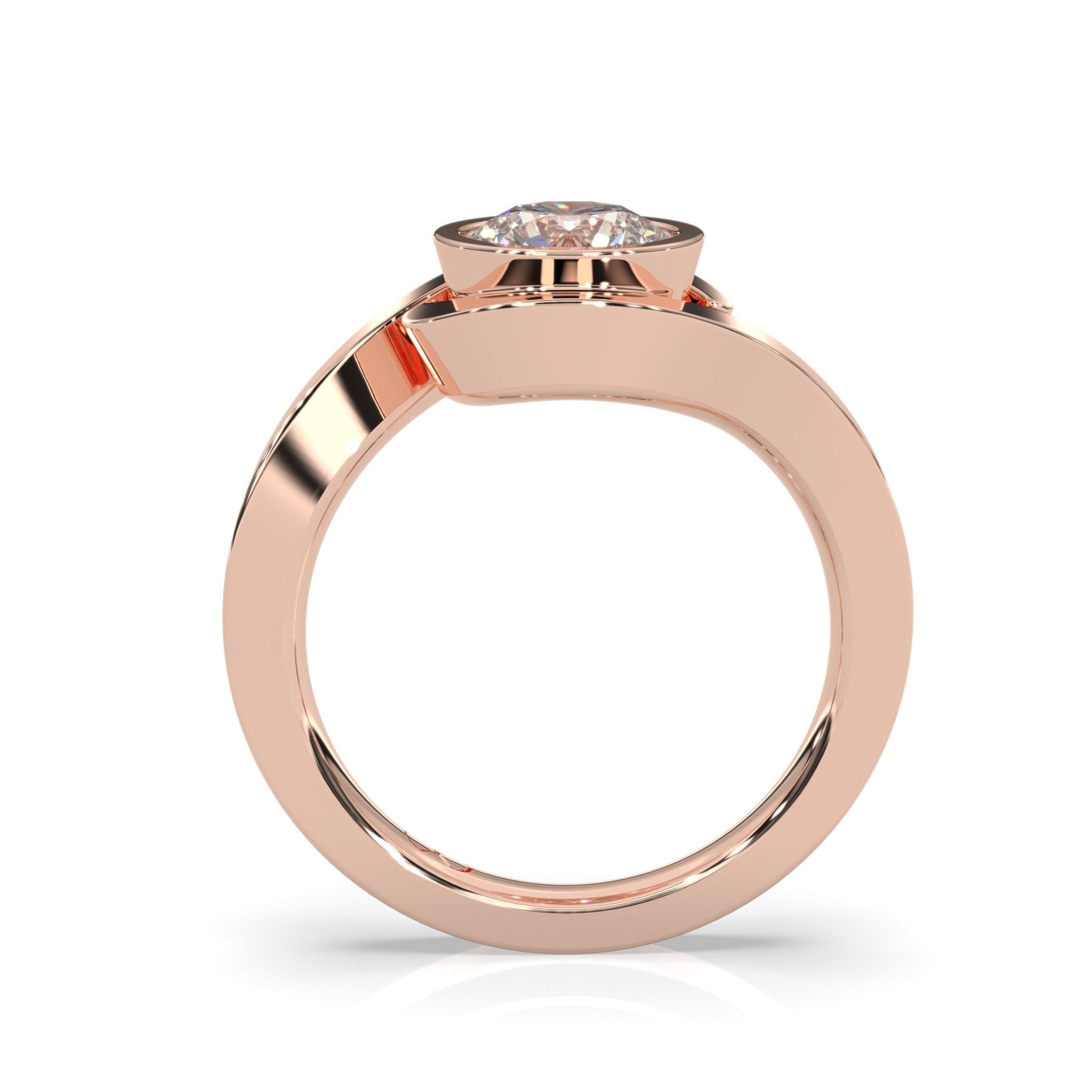 rose gold - round - poliert