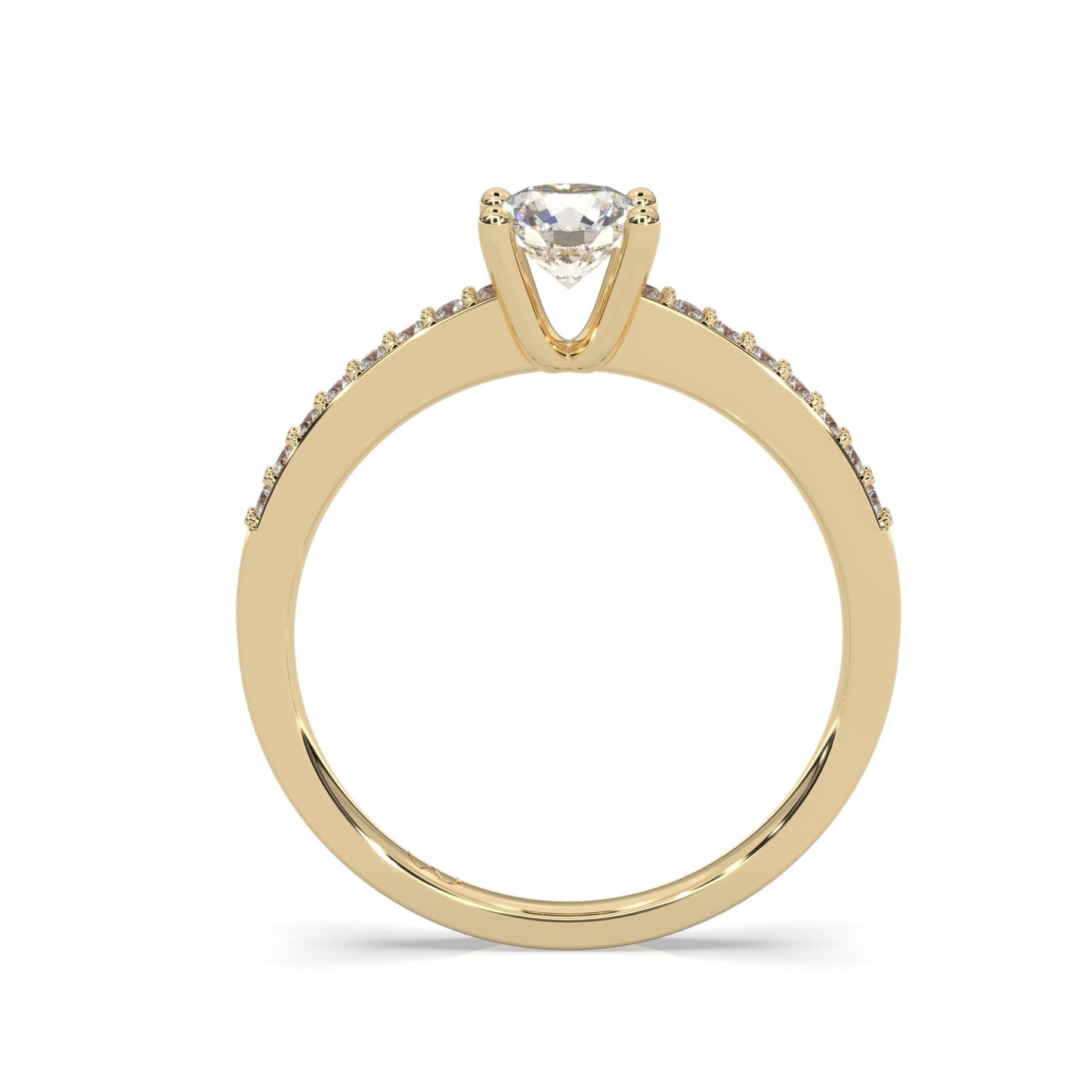 yellow gold - round - poliert